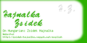 hajnalka zsidek business card